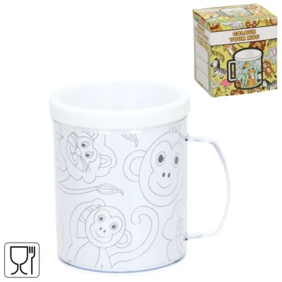 Kleur je eigen beker dieren 250 ml