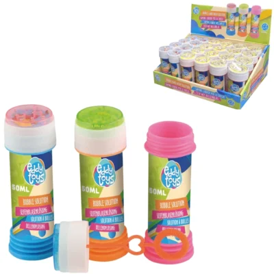 Bellenblaas met spel 50 ml 3 assorti display 24 stuks