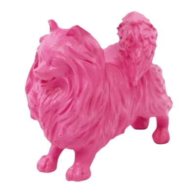 Housevitamin beeld Pomeranian Dog roze 10,5 cm