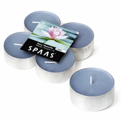 (R) Spaas maxi geur theelichten Fairy Waterlily 6 cm set van 4