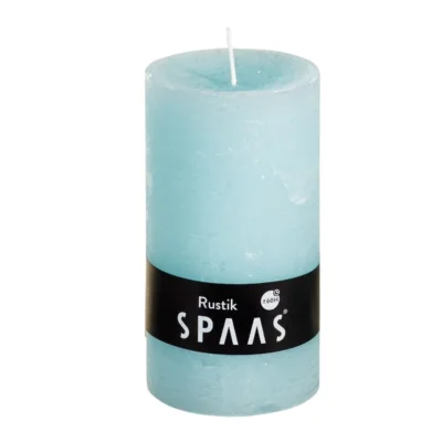 (R) Spaas stompkaars Rustic blauw 7 x 13 cm