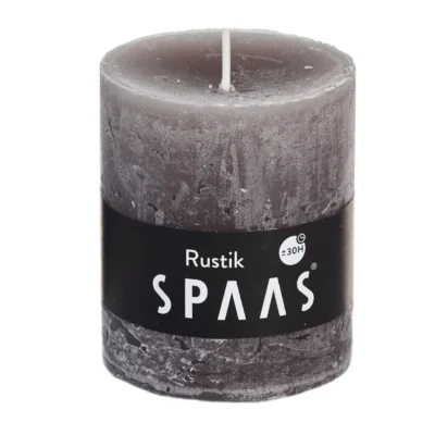 (R) Spaas stompkaars rustiek taupe 7 x 8 cm
