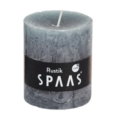 (R) Spaas stompkaars rustiek grijs 7 x 8 cm