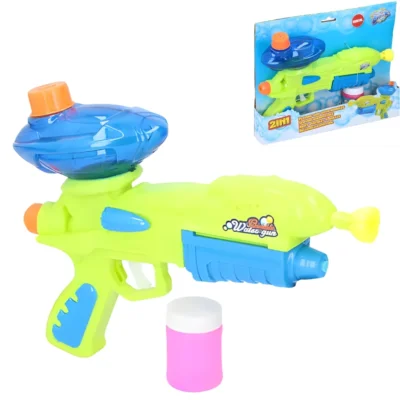 Eddy Toys bellenblaas pistool met 50 ml bellenblaasvloeistof 28 cm