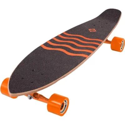 Streetsurfing Longboard Skateboard schwarz/orange 91 cm