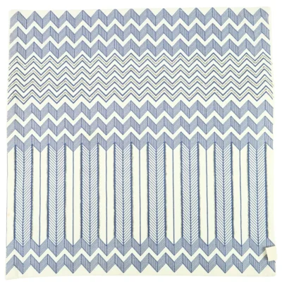 Fair Trade kussenhoes Graphic blauw 45 x 45 cm