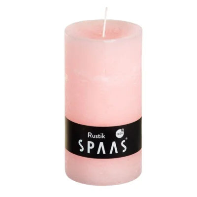 (R) Spaas stompkaars Rustic roze 7 x 13 cm