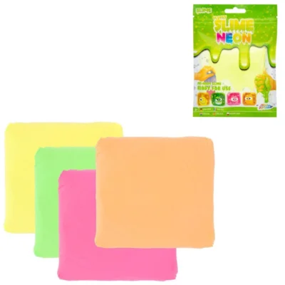 Fluffy Slime neon kleuren 4 assorti