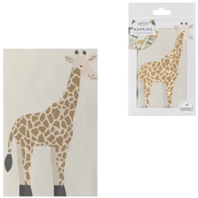 Ginger Ray servetten giraffe 22 x 33 cm 16 stuks