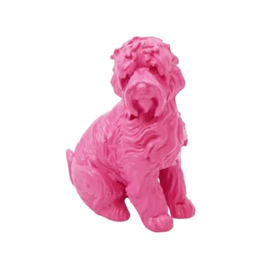 Housevitamin beeld Labradoodle Dog roze 10,5 cm