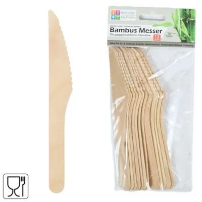 Bamboe messen 16.5 cm 12 stuks