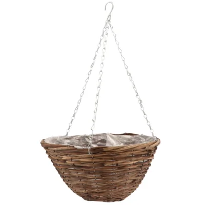 Hangende bloempot Rotan bruin 35 cm