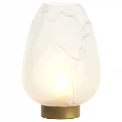 Light & Living tafellamp Ginny LED op batterij wit goud 27 cm