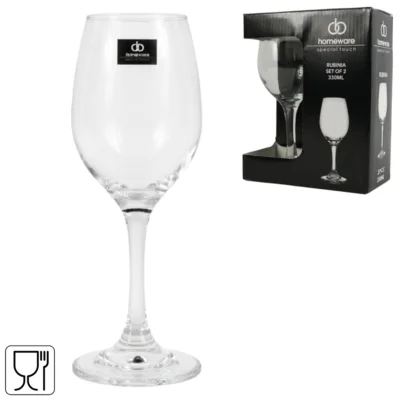 Homeware wijnglas Rubina 330 ml 2 stuks