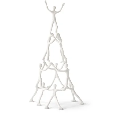 J-Line beeld Figuur piramide wit 74 cm