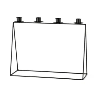 Kandelaar Modern frame zwart 32 cm