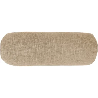 Tiseco bolster kussen Cotton Slub zand 15 x 45 cm