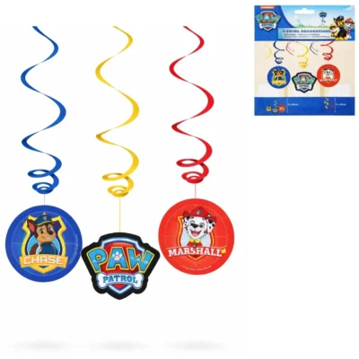 Amscan spiraal slinger Paw Patrol 60 cm set van 6