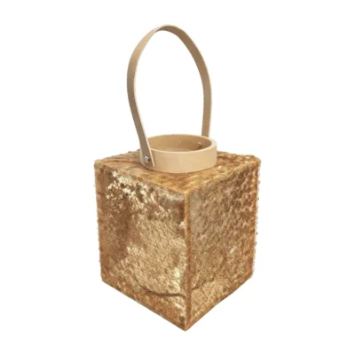 Lantaarn Lofty Glam Square naturel 20 cm
