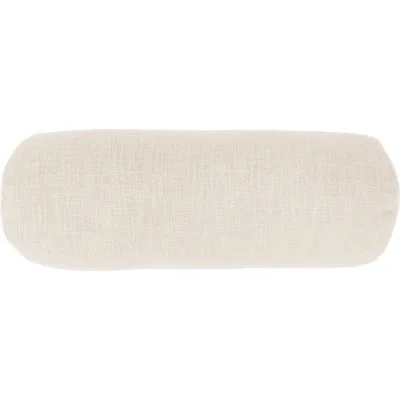 Tiseco bolster kussen Cotton Slub ivoor 15 x 45 cm