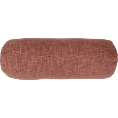 Tiseco bolster kussen Cotton Slub roest 15 x 45 cm