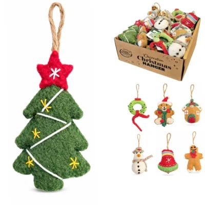 Weihnachtsanhaenger Filz 11 cm 7 sortiert