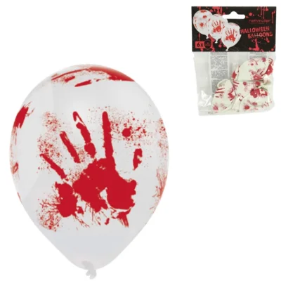 Amscan Ballons blutige Hand 25,4 cm 6 Stuck