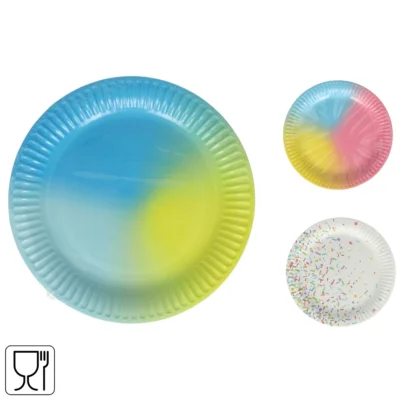 Papieren borden 23 cm 10 stuks 3 assorti