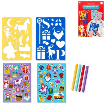 Raamstickers en decoratie Sinterklaas set van 66