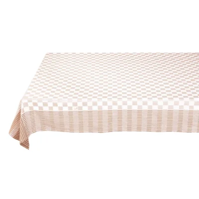 Vtwonen tafelkleed Square zand/beige 150 x 250 cm