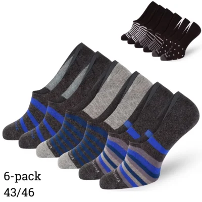 Easton Marlowe no show sokken unisex maat 43/46 2 assorti set van 6