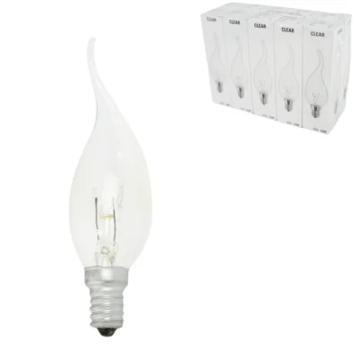 Gloeilamp Candle transparant E14 230V 15W
