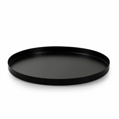 Plateau rond metaal zwart 31,5 cm