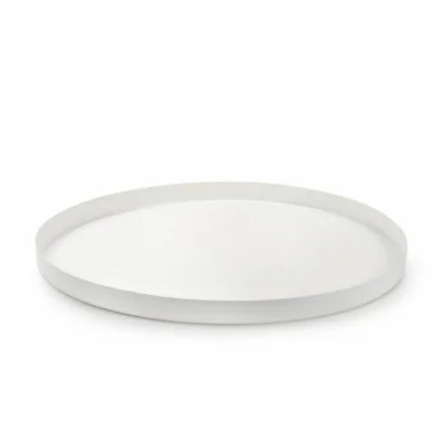 Plateau rond metaal wit 31,5 cm