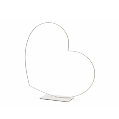 Decoratie Hart Frame liggend wit 30 cm