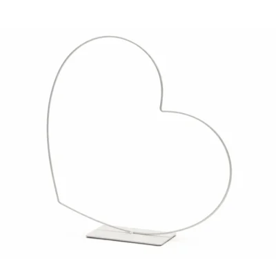 Decoratie Hart Frame liggend wit 39 cm