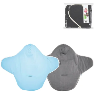 Wallaboo babydeken Coco grijs/ blauw 70 x 90 cm