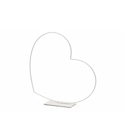Decoratie Hart Frame liggend wit 25 cm