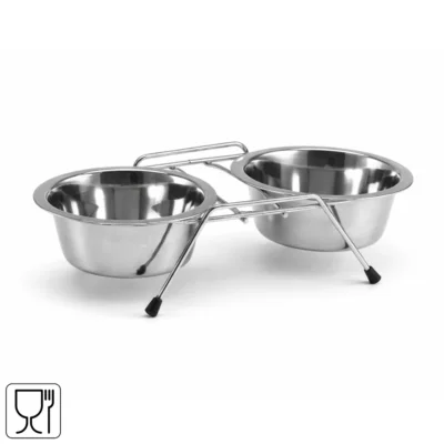 Voerbak kat/hond metaal 13 cm