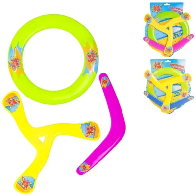 Sun Fun Flying Frisbee set 30 cm assorti set van 3