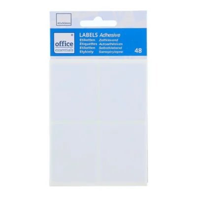 Zelfklevende etiketten wit 40 x 50 mm 48 stuks