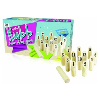 Kubb spel met cijfers 32 cm