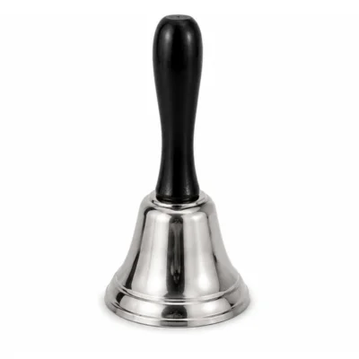 Relaxdays tafelbel zilverkleurig 12,5 cm