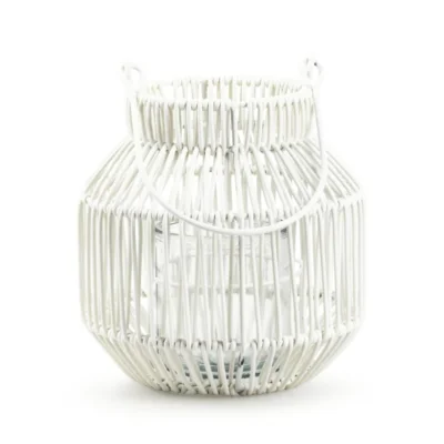 Lantaarn Maren metaal wit 18,5 cm