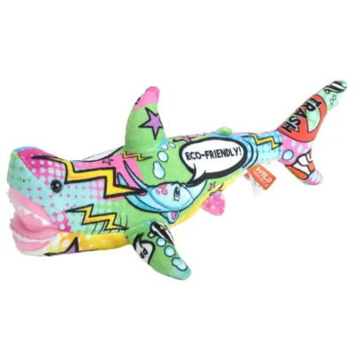 Wild Republic knuffel message EN haai 35 cm