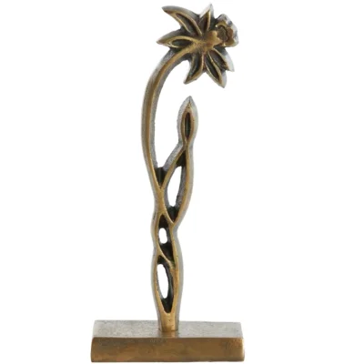 Light & Living beeld Daffodil bronskleurig 28 cm