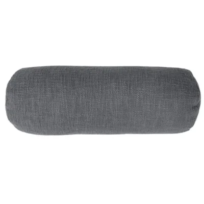 Tiseco bolster kussen Cotton Slub grijs 15 x 45 cm