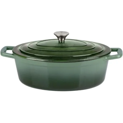 Alpina braadpan gietijzer groen 5 L
