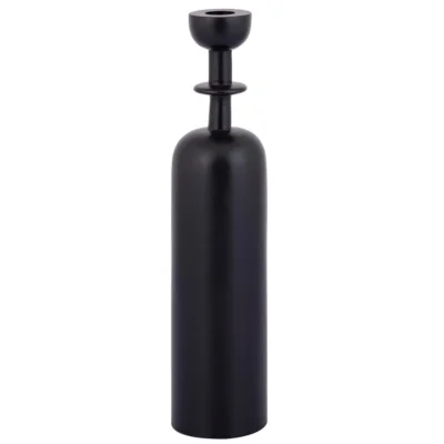 PTMD kandelaar Yanou met ring L aluminium zwart 32 cm