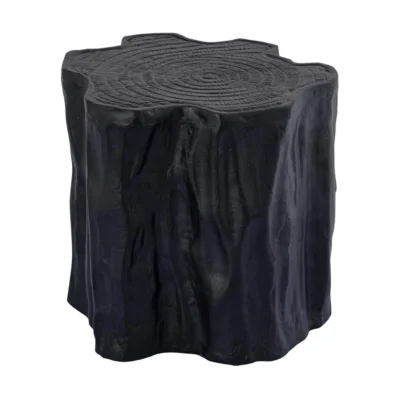 PTMD bijzettafel Fennah boomstronk aluminium zwart 37 cm